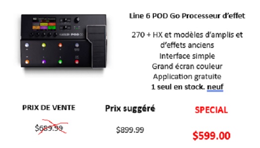 line 6 pod go processeur d'effet 270 + HX effets plus modeles d'ampli interface simple effect processor super deal